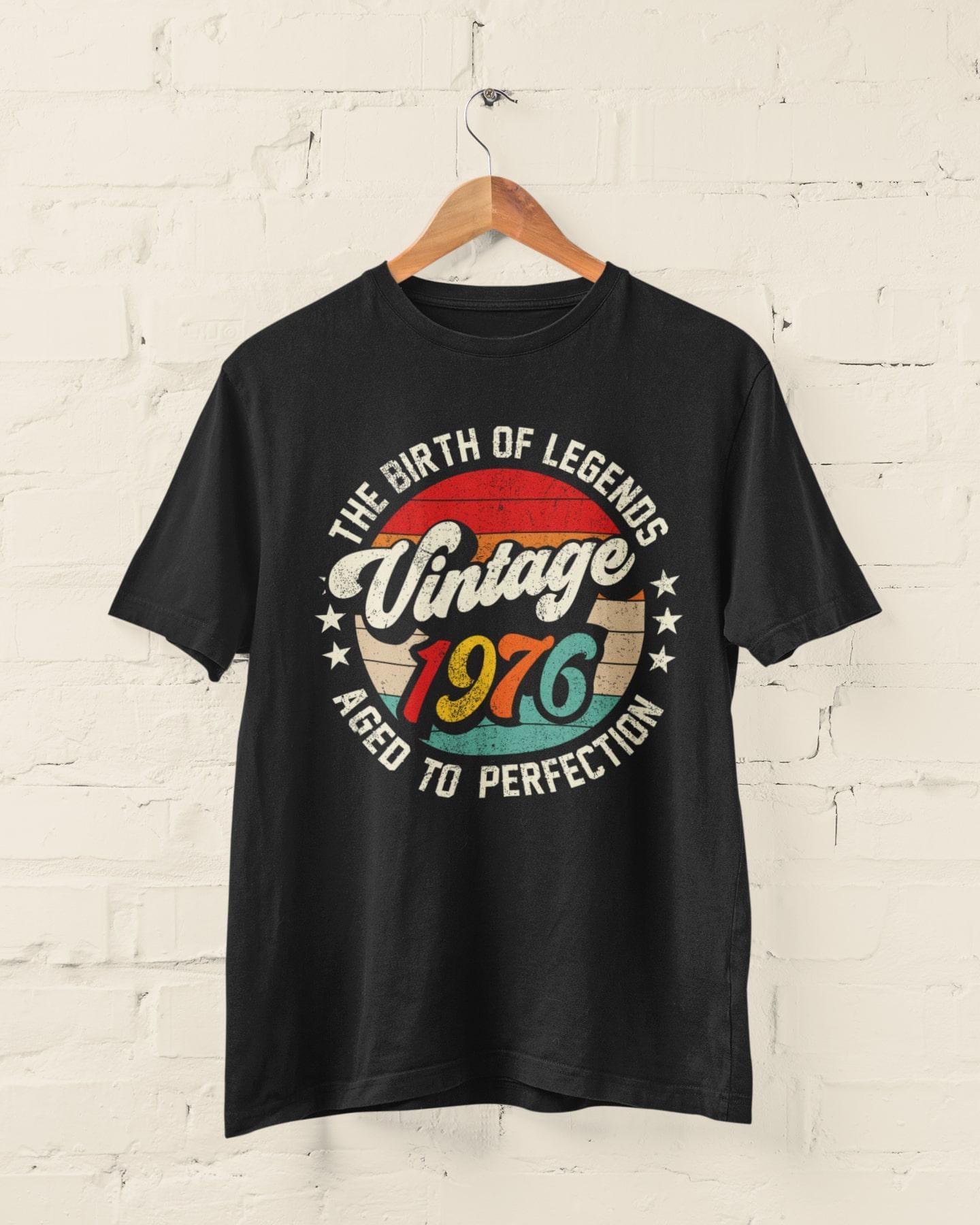 50th Birthday 1976 T-Shirt Birth Of Legends Vintage 1976 Aged To Perfection