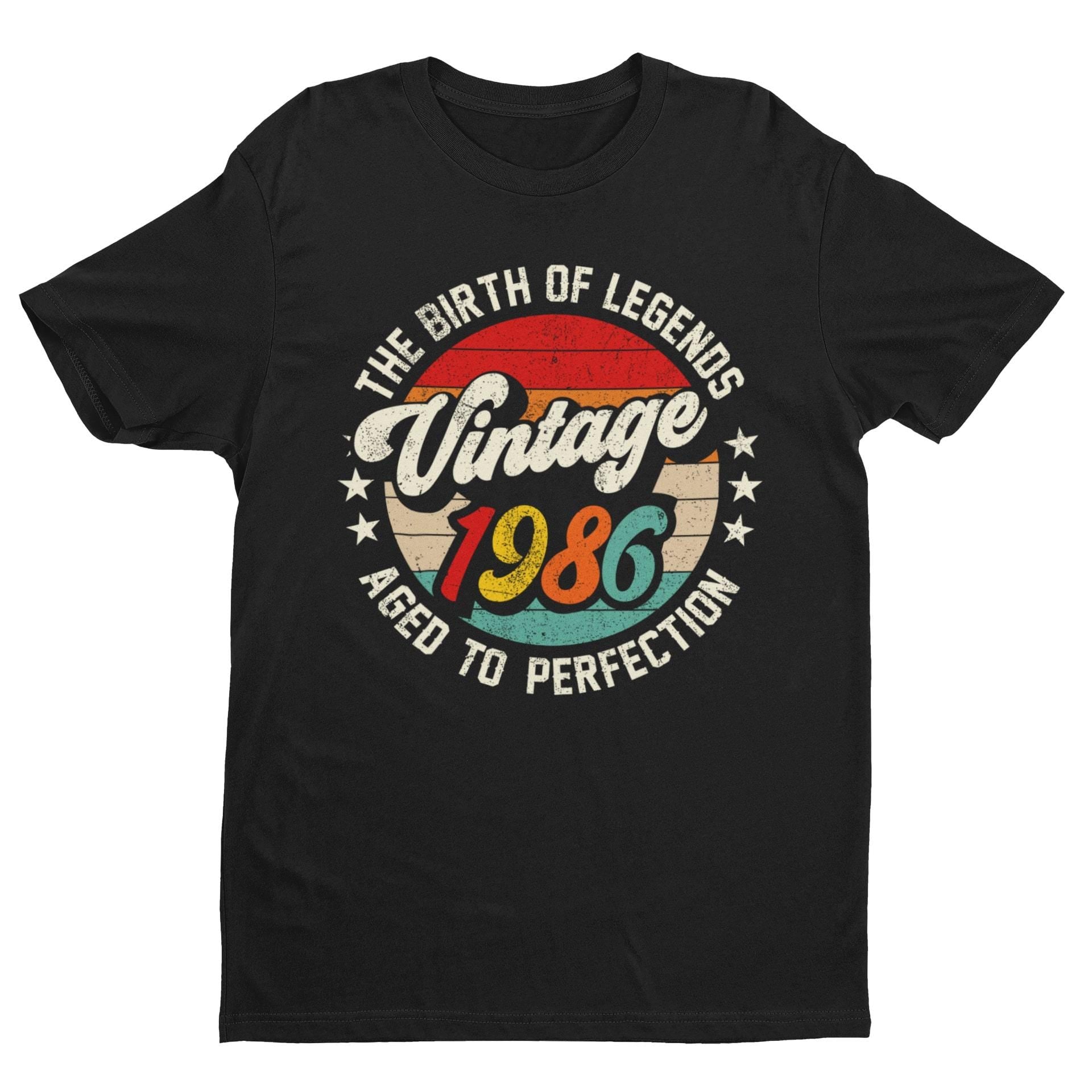 40th Birthday 1986 T-Shirt Birth Of Legends Vintage 1986 Aged To Perfection - product image 8