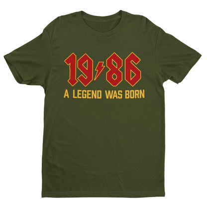 40th Birthday T-Shirt: 1986 A Legend Was Born - Retro Rock Style 2026 40th gifts - product image 10