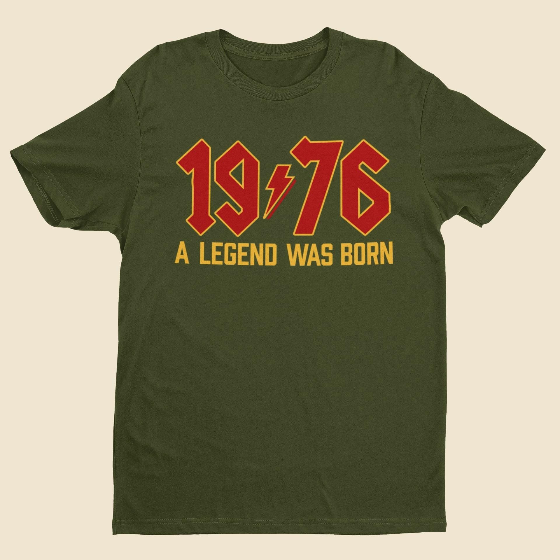 50th Birthday T-Shirt: 1976 A Legend Was Born - Retro Rock Style 2026 50th gifts - product image 5