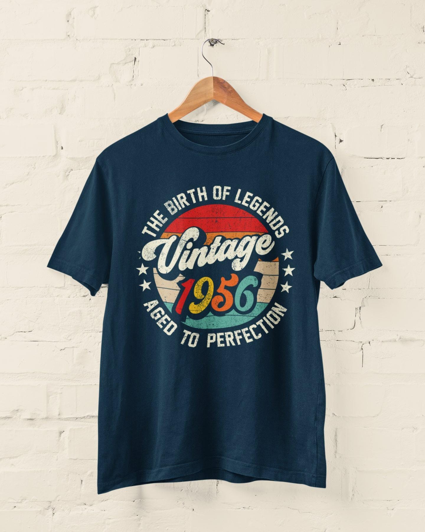 70th Birthday T-Shirt - Vintage 1956 Aged To Perfection