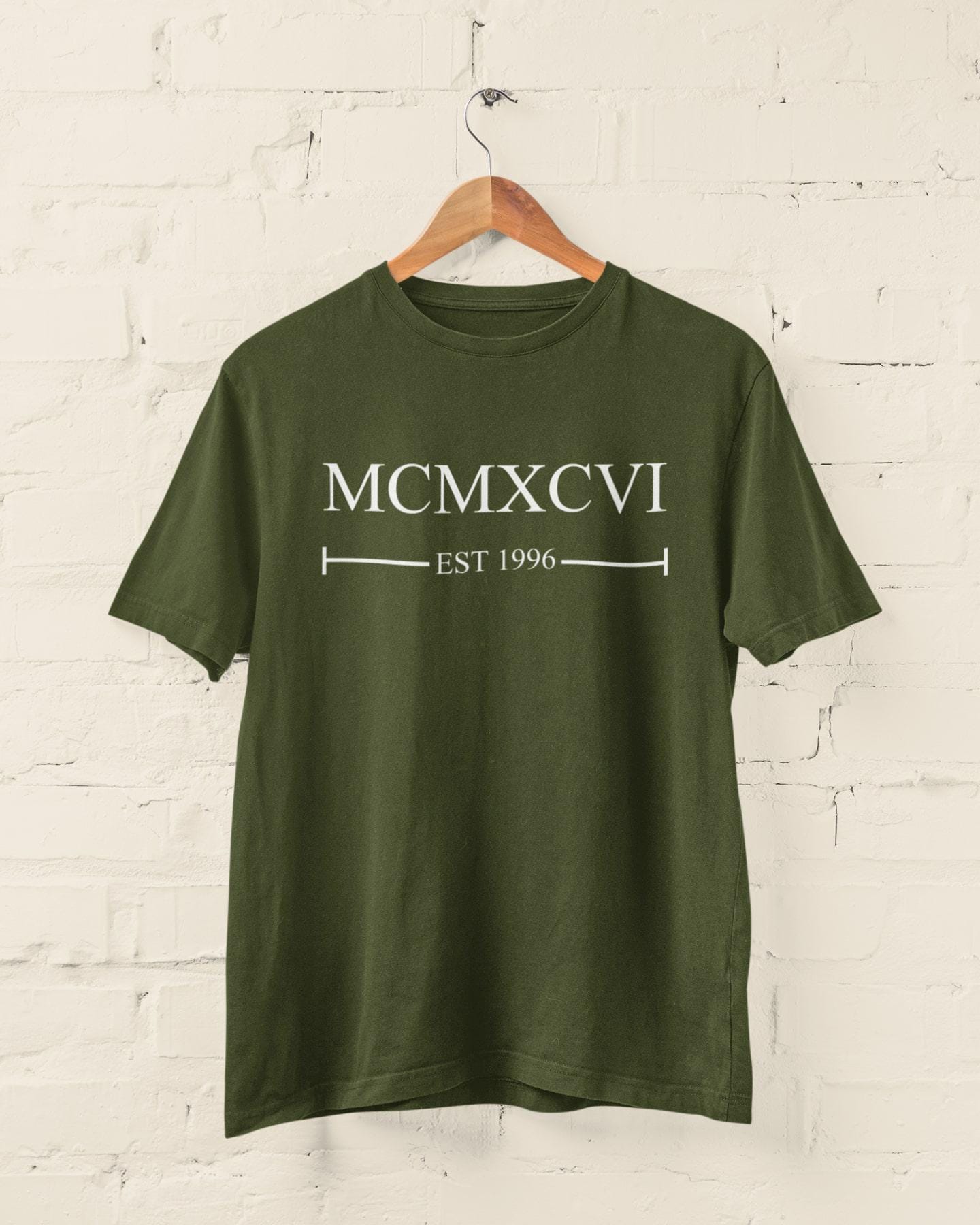 30th Birthday 1996 T-Shirt Roman Numerals Established 1996 Gift For Him Her - product image 3