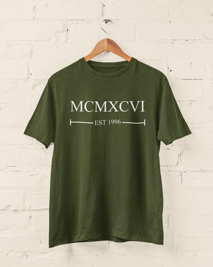 30th Birthday 1996 T-Shirt Roman Numerals Established 1996 Gift For Him Her - product image 3