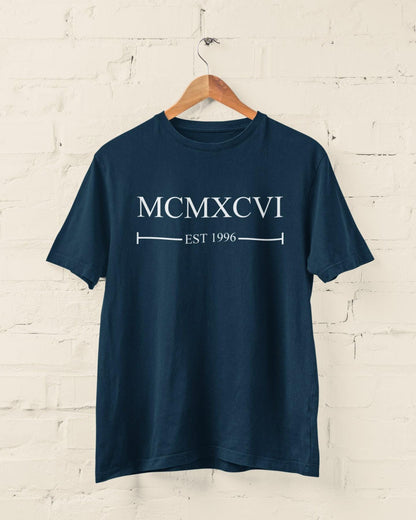 30th Birthday 1996 T-Shirt Roman Numerals Established 1996 Gift For Him Her - product image 2
