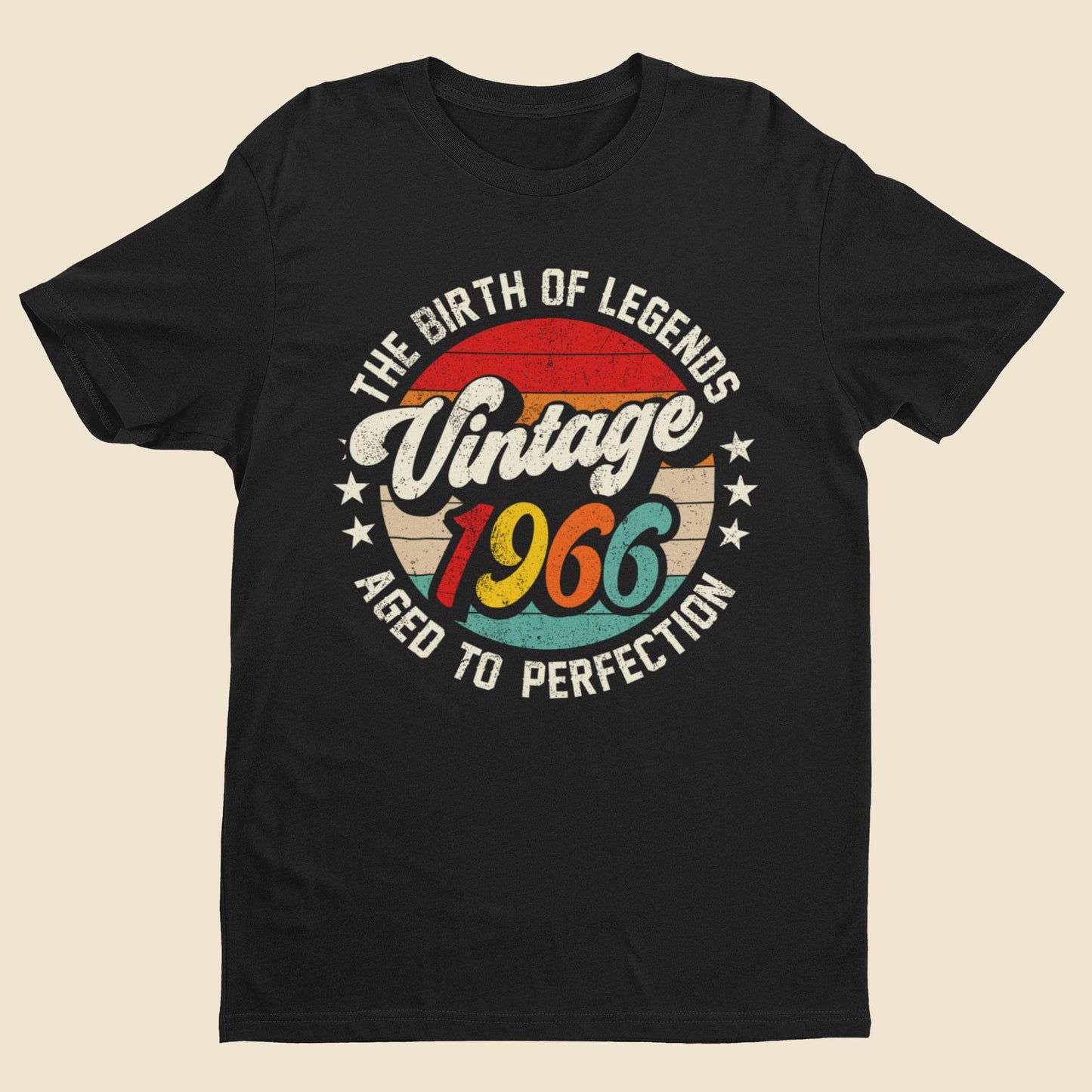 60th Birthday 1966 T-Shirt Birth Of Legends Vintage 1966 Aged To Perfection - product image 6