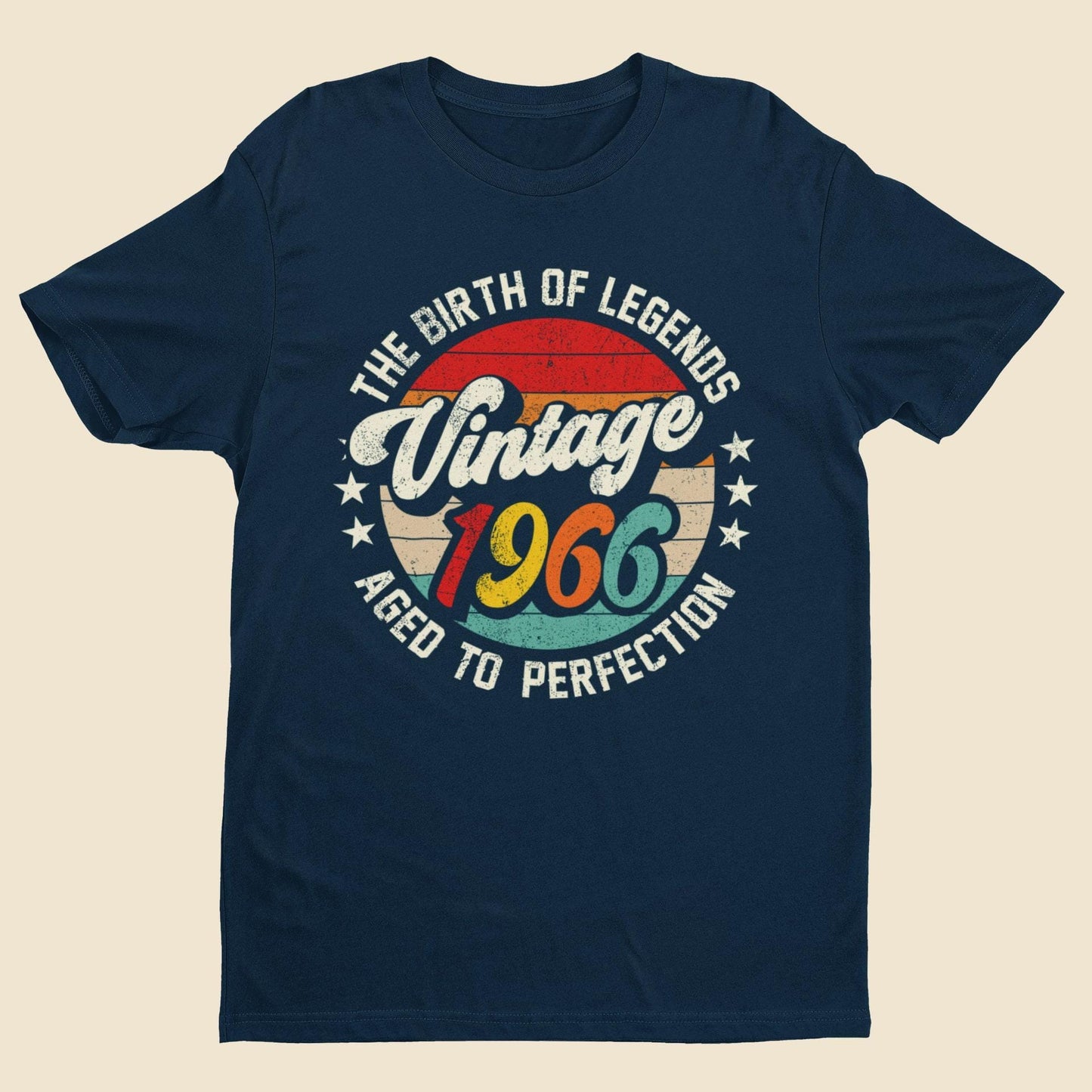60th Birthday 1966 T-Shirt Birth Of Legends Vintage 1966 Aged To Perfection - product image 5