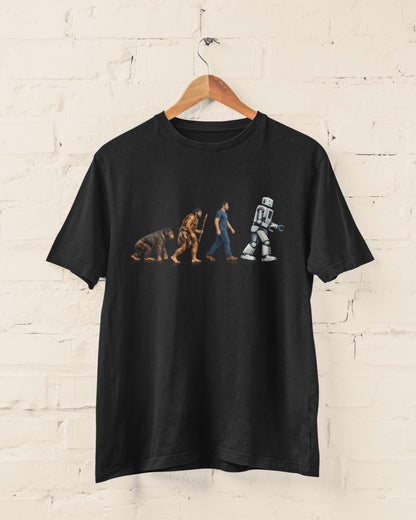 Evolution to Robot T-Shirt Funny AI Tech Gift for Coders Gamers Engineers Geeks - product image 3