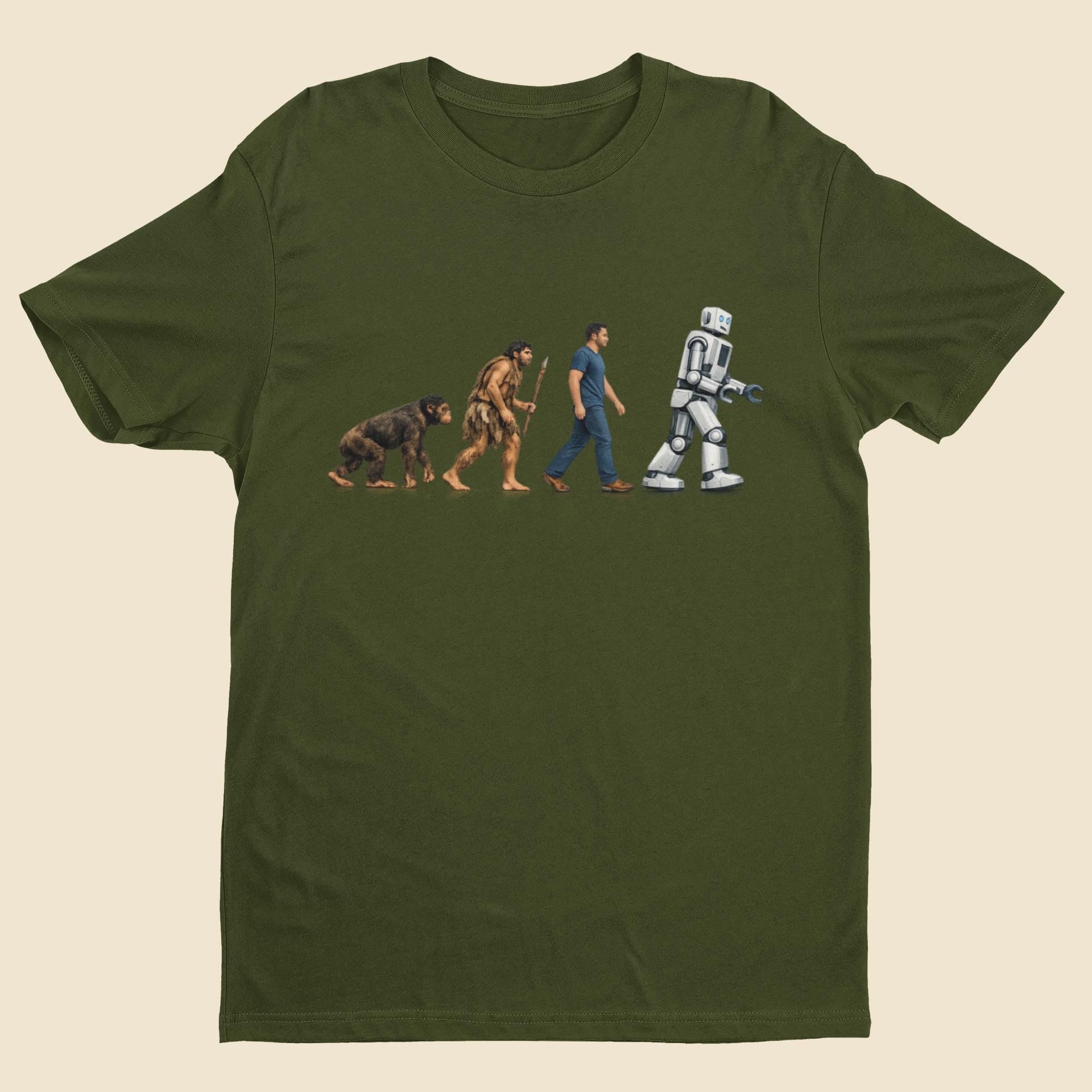 Evolution to Robot T-Shirt Funny AI Tech Gift for Coders Gamers Engineers Geeks - product image 9