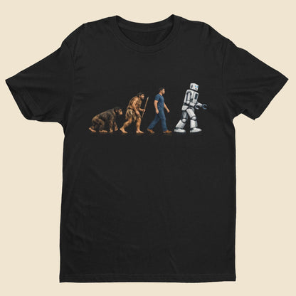 Evolution to Robot T-Shirt Funny AI Tech Gift for Coders Gamers Engineers Geeks - product image 7