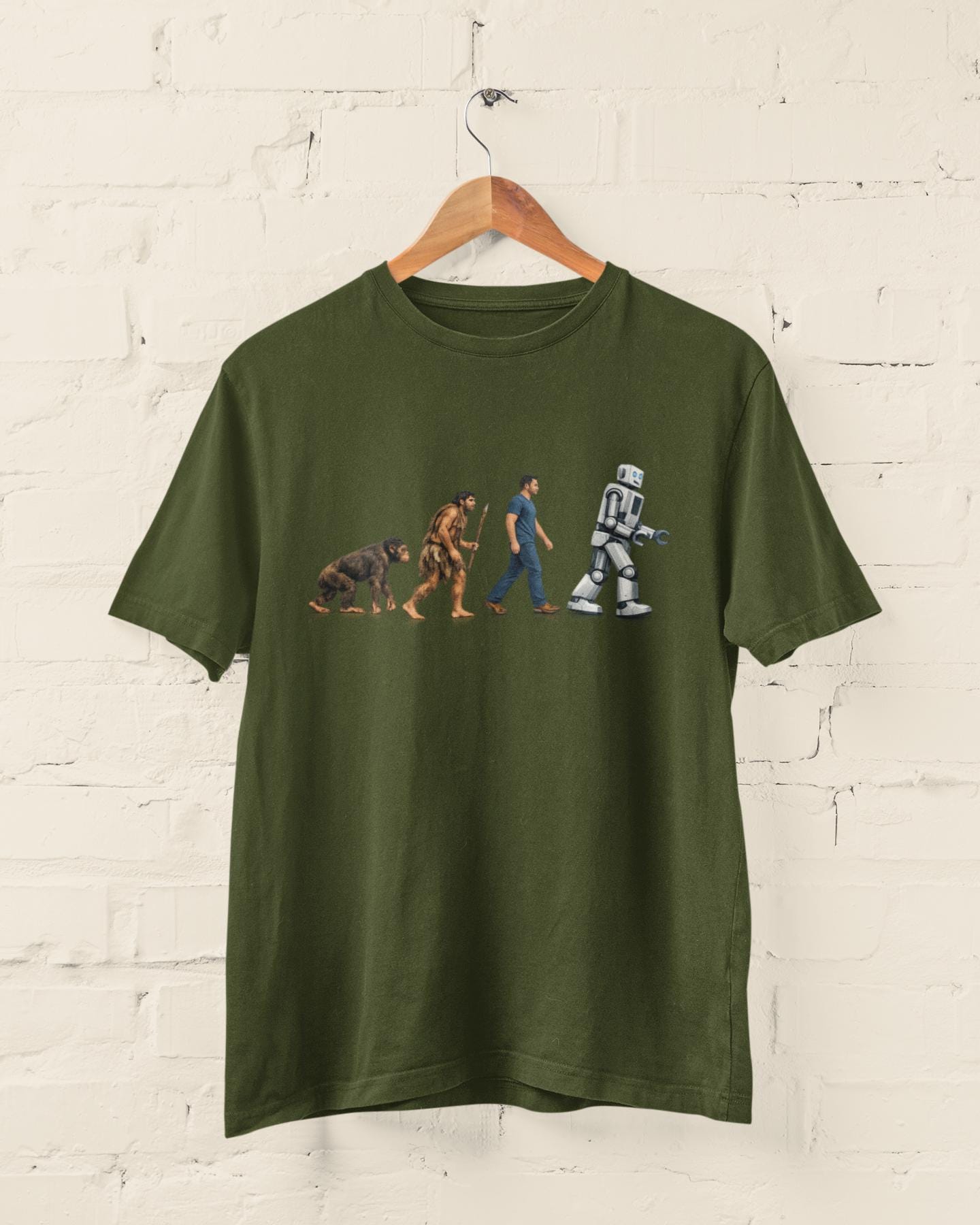 Evolution to Robot T-Shirt Funny AI Tech Gift for Coders Gamers Engineers Geeks - product image 4
