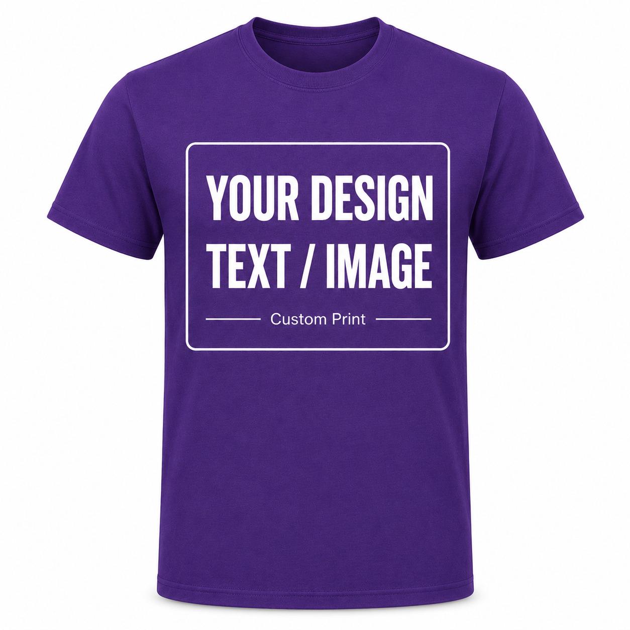 Personalised T-Shirt, Any Text Image Logo Photo, Optional Back Print - product image 5