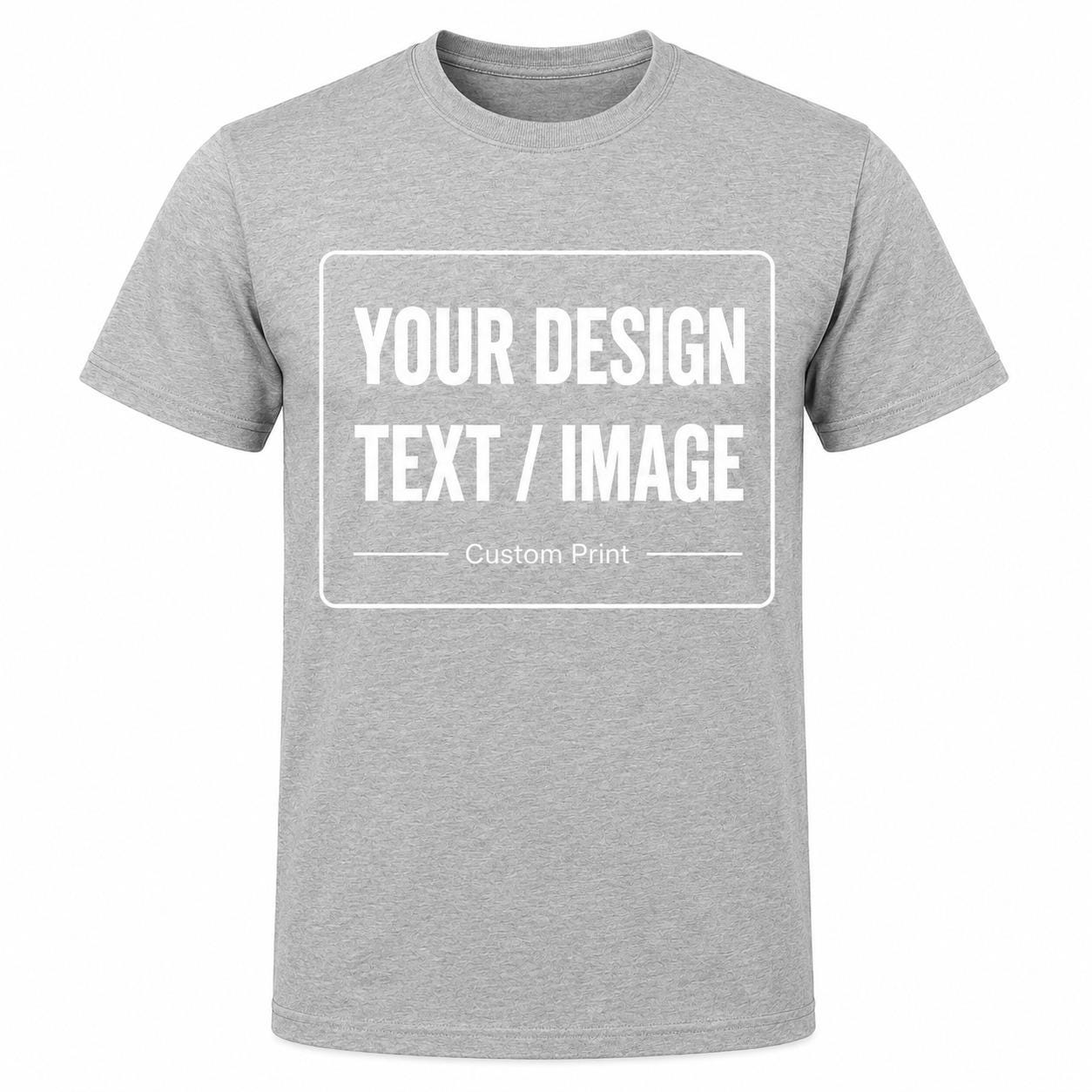 Personalised T-Shirt, Any Text Image Logo Photo, Optional Back Print - product image 8