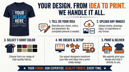 Personalised T-Shirt, Any Text Image Logo Photo, Optional Back Print - product image 2