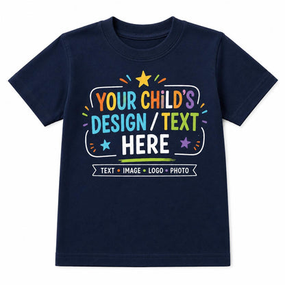 Personalised Kids T-Shirt, Any Text Image Logo Photo, Optional Back Print - product image 5
