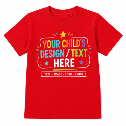 Personalised Kids T-Shirt, Any Text Image Logo Photo, Optional Back Print - product image 7