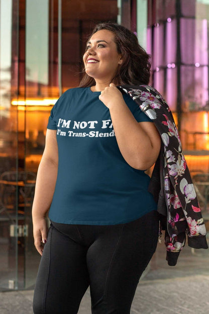 I'm Not Fat - I'm Trans - Slender Funny Anti Woke T-Shirt Novelty Trans Joke Gift T-Shirt
