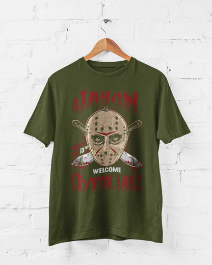 Jason Hockey Mask Retro Horror T-Shirt 13th Friday The Voorhees Crystal Lake T-Shirt