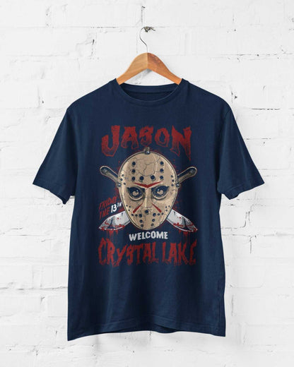 Jason Hockey Mask Retro Horror T-Shirt 13th Friday The Voorhees Crystal Lake T-Shirt