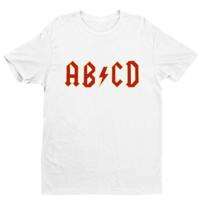 Kids'' Childrens Funny AB - CD T-Shirt in Retro Rock Font Cute Gift Novelty T-Shirt