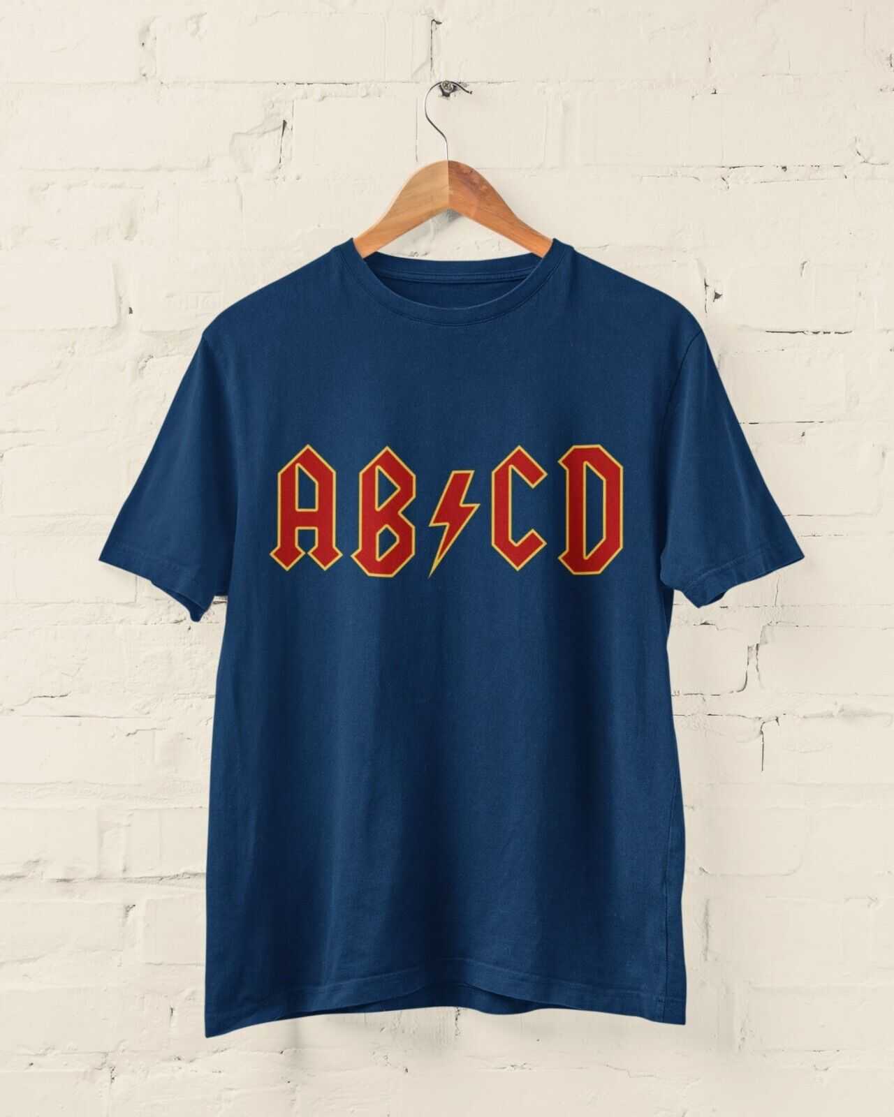 Kids'' Childrens Funny AB - CD T-Shirt in Retro Rock Font Cute Gift Novelty T-Shirt