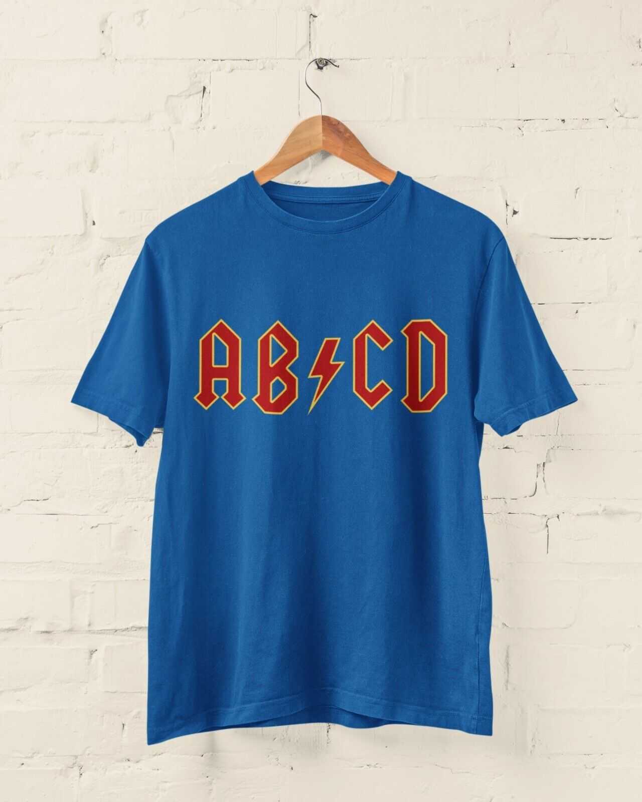 Kids'' Childrens Funny AB - CD T-Shirt in Retro Rock Font Cute Gift Novelty T-Shirt