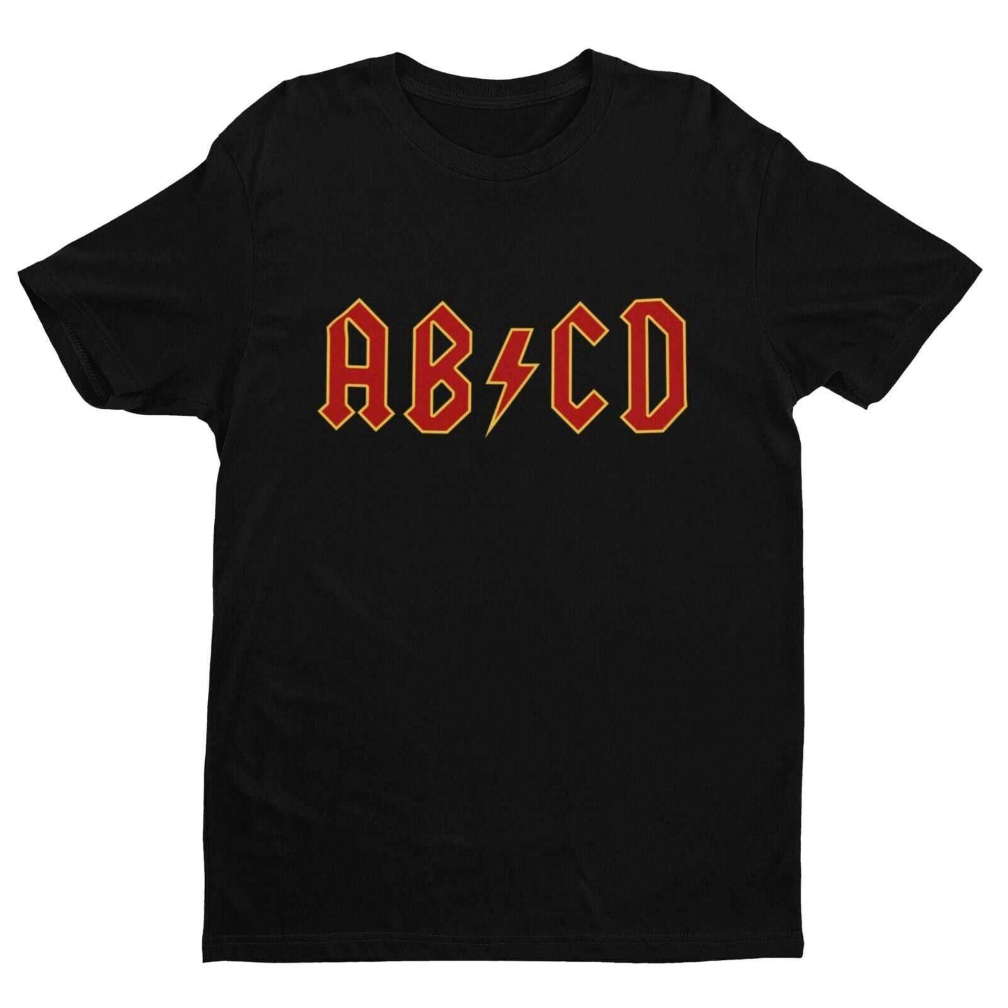 Kids'' Childrens Funny AB - CD T-Shirt in Retro Rock Font Cute Gift Novelty T-Shirt