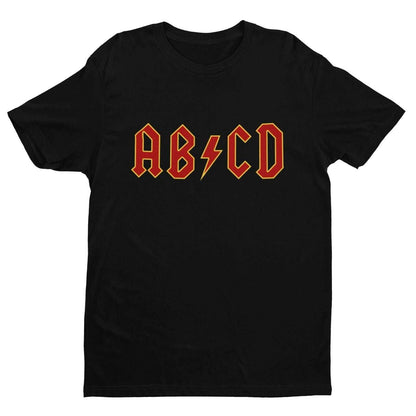 Kids'' Childrens Funny AB - CD T-Shirt in Retro Rock Font Cute Gift Novelty T-Shirt