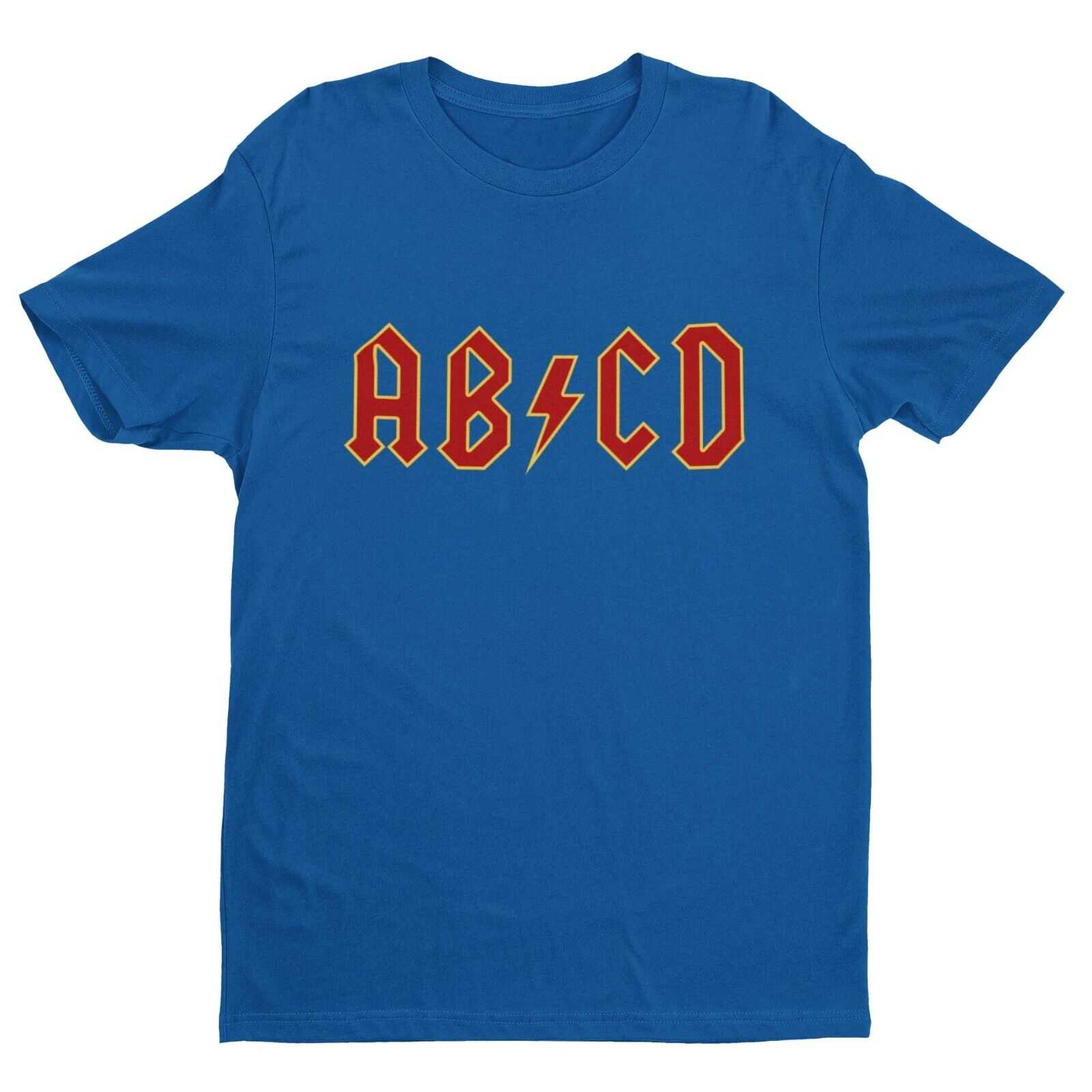 Kids'' Childrens Funny AB - CD T-Shirt in Retro Rock Font Cute Gift Novelty T-Shirt
