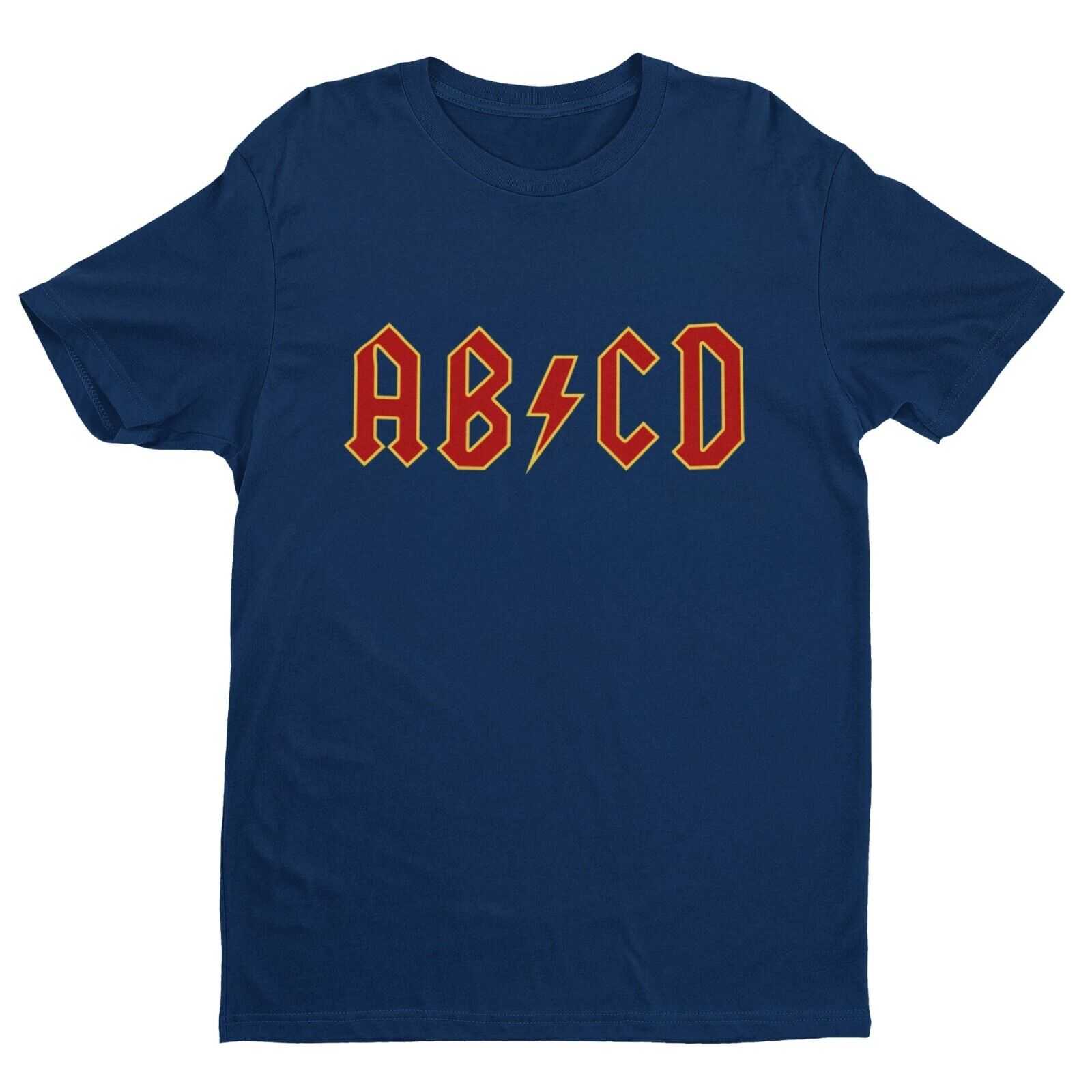 Kids'' Childrens Funny AB - CD T-Shirt in Retro Rock Font Cute Gift Novelty T-Shirt