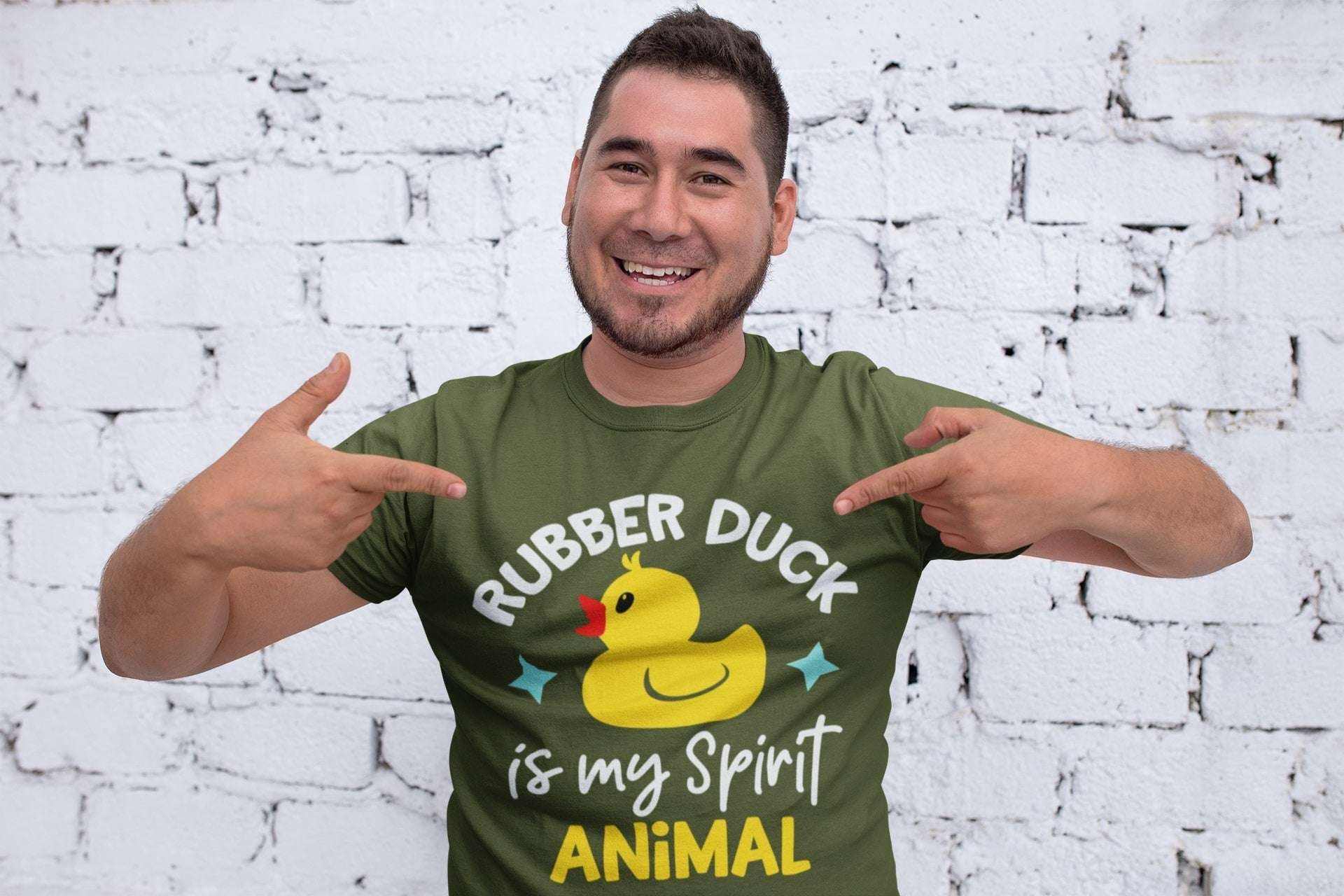 Kids'' Funny T-Shirt Rubber Duck Is My Spirit Animal Immature Childish Novelty Slogan T-Shirt