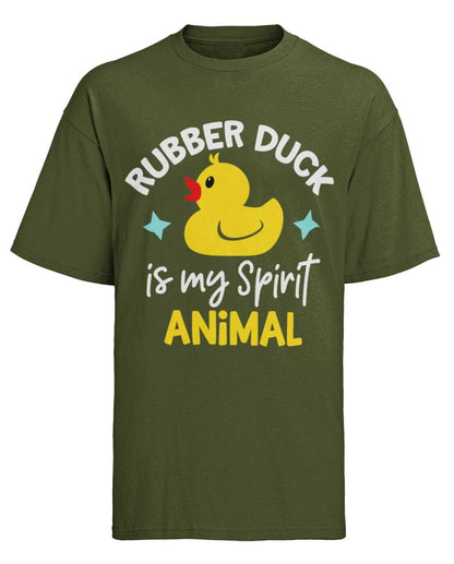 Kids'' Funny T-Shirt Rubber Duck Is My Spirit Animal Immature Childish Novelty Slogan T-Shirt