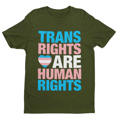 LGBTQIA+ T-Shirt TRANS RIGHTS ARE HUMAN RIGHTS Pride T-Shirt Gift Woke Inclusive T-Shirt