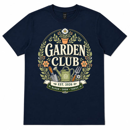 Men's Garden Club T-Shirt Vintage Gardening Gift T-Shirt Gardener Allotment Plant Lover Top