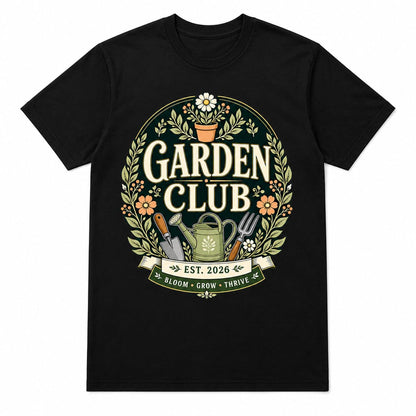 Men's Garden Club T-Shirt Vintage Gardening Gift T-Shirt Gardener Allotment Plant Lover Top