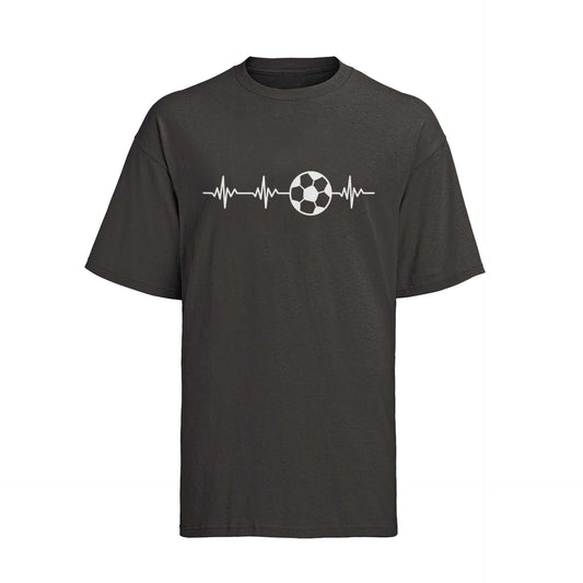 Football Pulse T-Shirt Soccer Heartbeat Minimalist Design Gift Idea FaGalaxy Tees