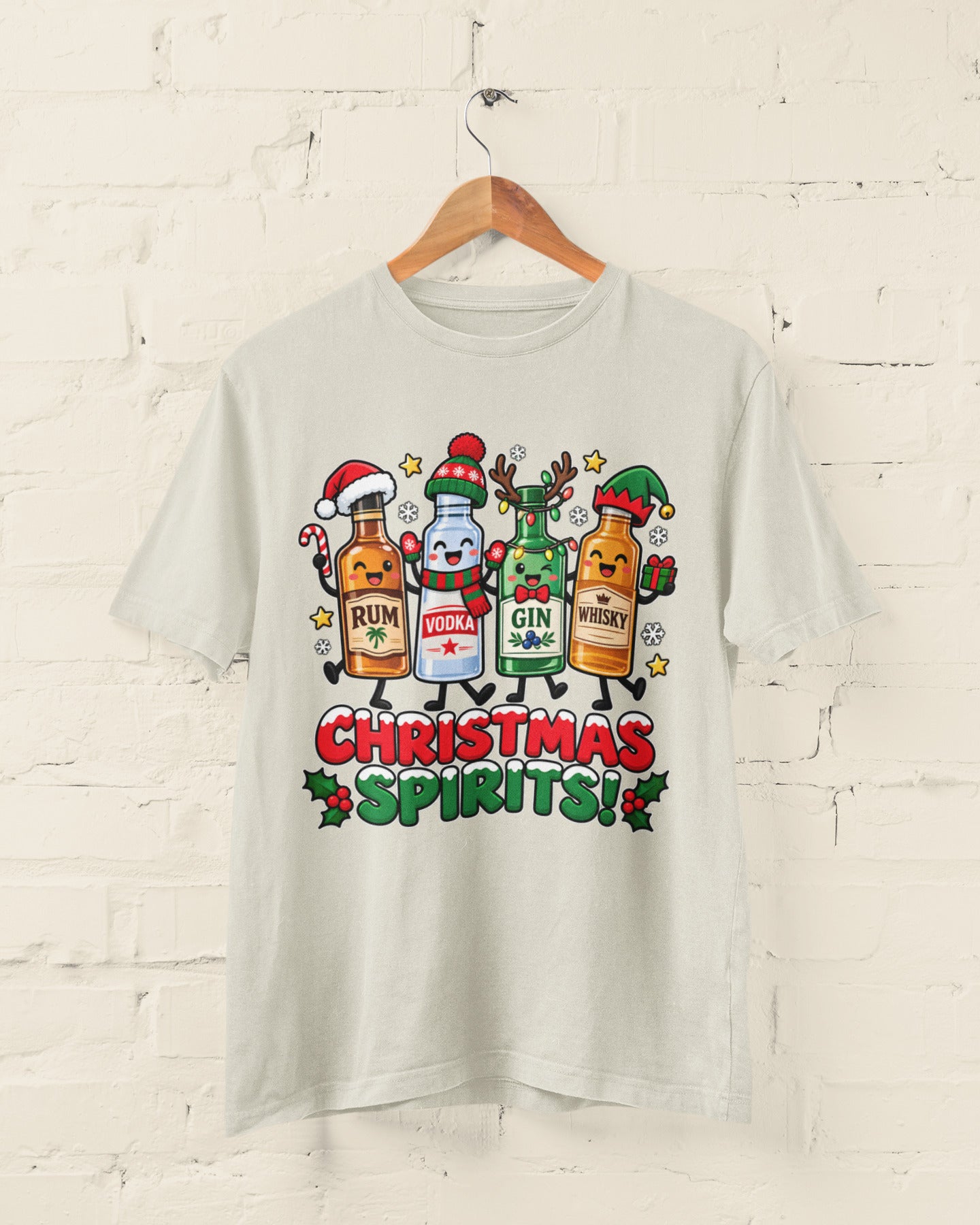 Christmas Spirits T-Shirt - Funny Festive Drinking Party Tee