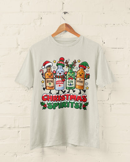 Christmas Spirits T-Shirt - Funny Festive Drinking Party Tee