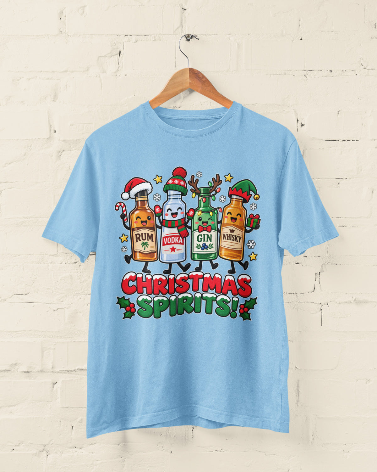 Christmas Spirits T-Shirt - Funny Festive Drinking Party Tee