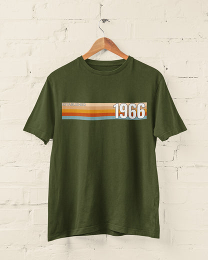 Established 1966 T-Shirt, 60th Birthday 2026 Retro Stripe Gift