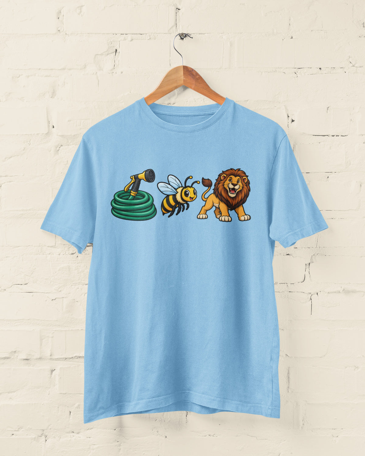 Hose Bee Lion T-Shirt - Funny Visual Pun Rebus Graphic Tee