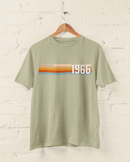Established 1966 T-Shirt, 60th Birthday 2026 Retro Stripe Gift