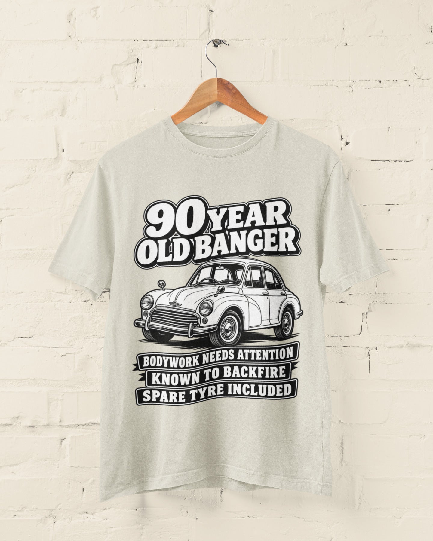 90 Year Old Banger T-Shirt - Funny 90th Birthday Classic Car Gift