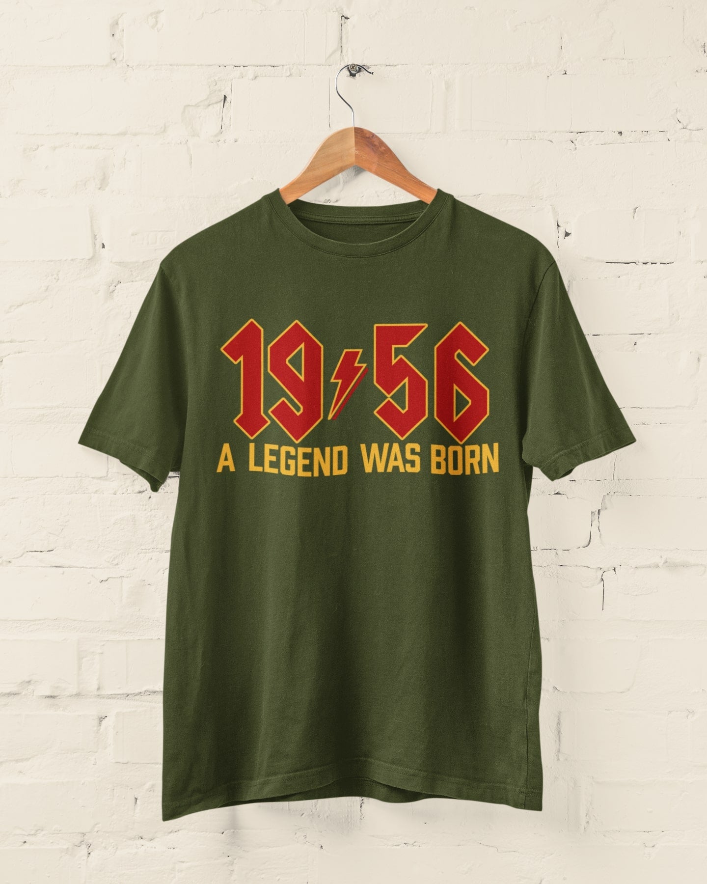 1956 A Legend Was Born – 70th Birthday T-Shirt (70 in 2026) Rock Style Tee