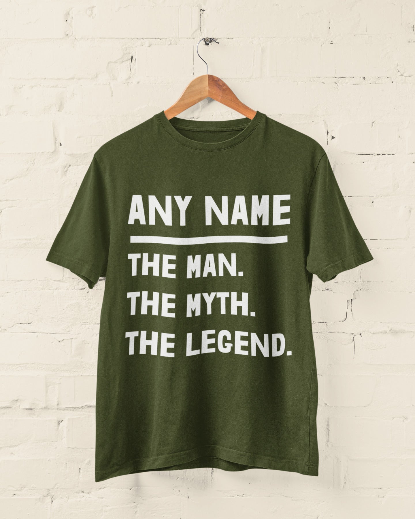Personalised "The Man. The Myth. The Legend." T-Shirt – Custom Name Gift