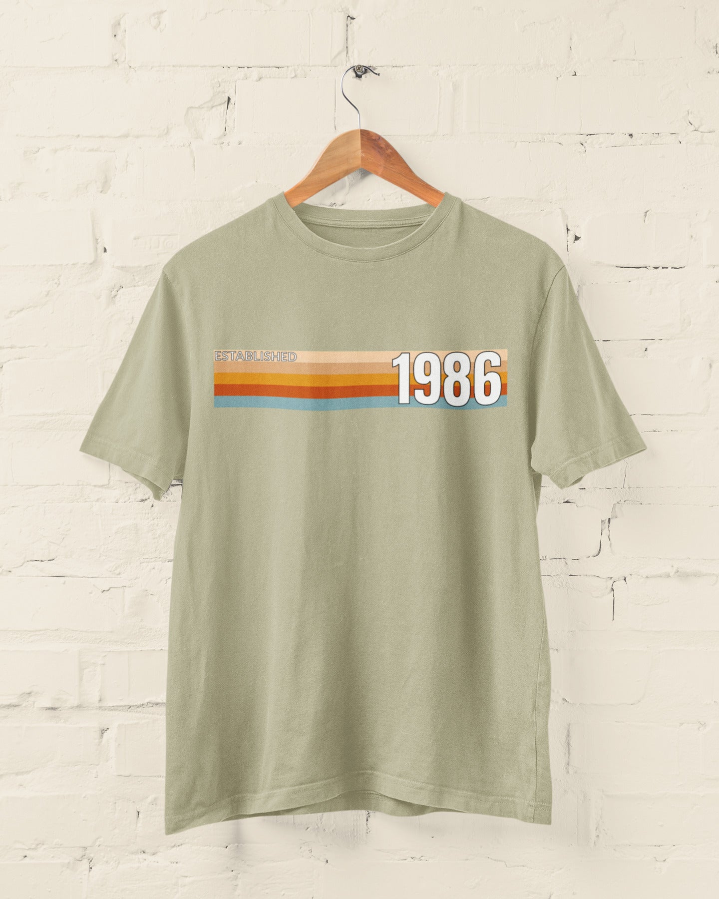 Established 1986 T-Shirt, 40th Birthday 2026 Retro Stripe Gift