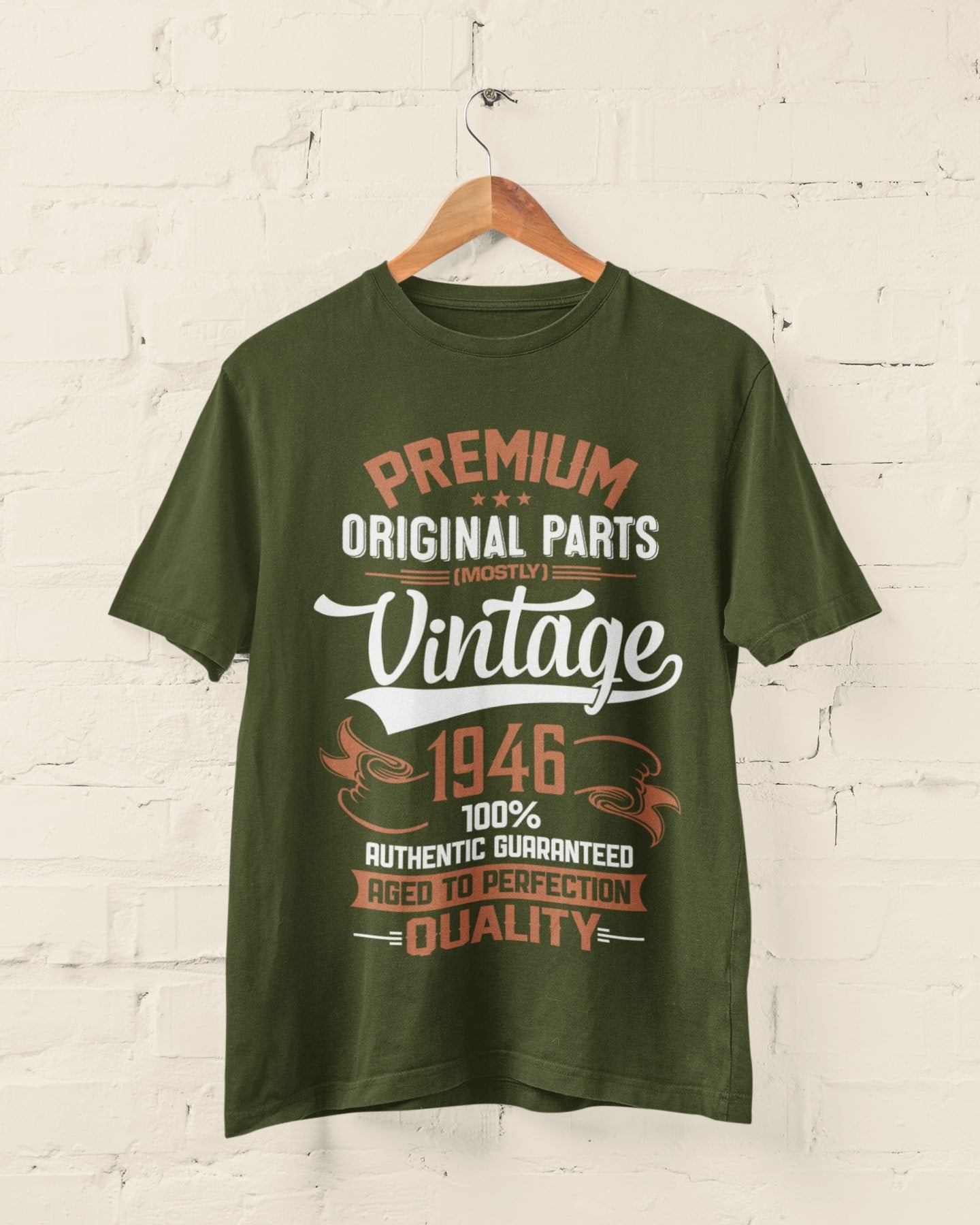 Vintage 1946 80th Birthday T-Shirt (80 in 2026) – Premium Original Parts (Mostly)