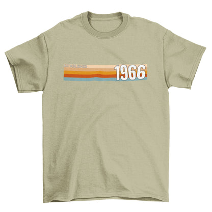 Established 1966 T-Shirt, 60th Birthday 2026 Retro Stripe Gift