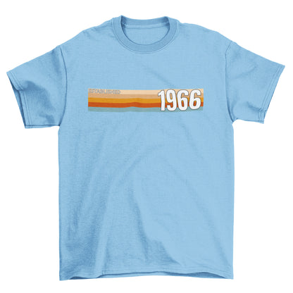 Established 1966 T-Shirt, 60th Birthday 2026 Retro Stripe Gift