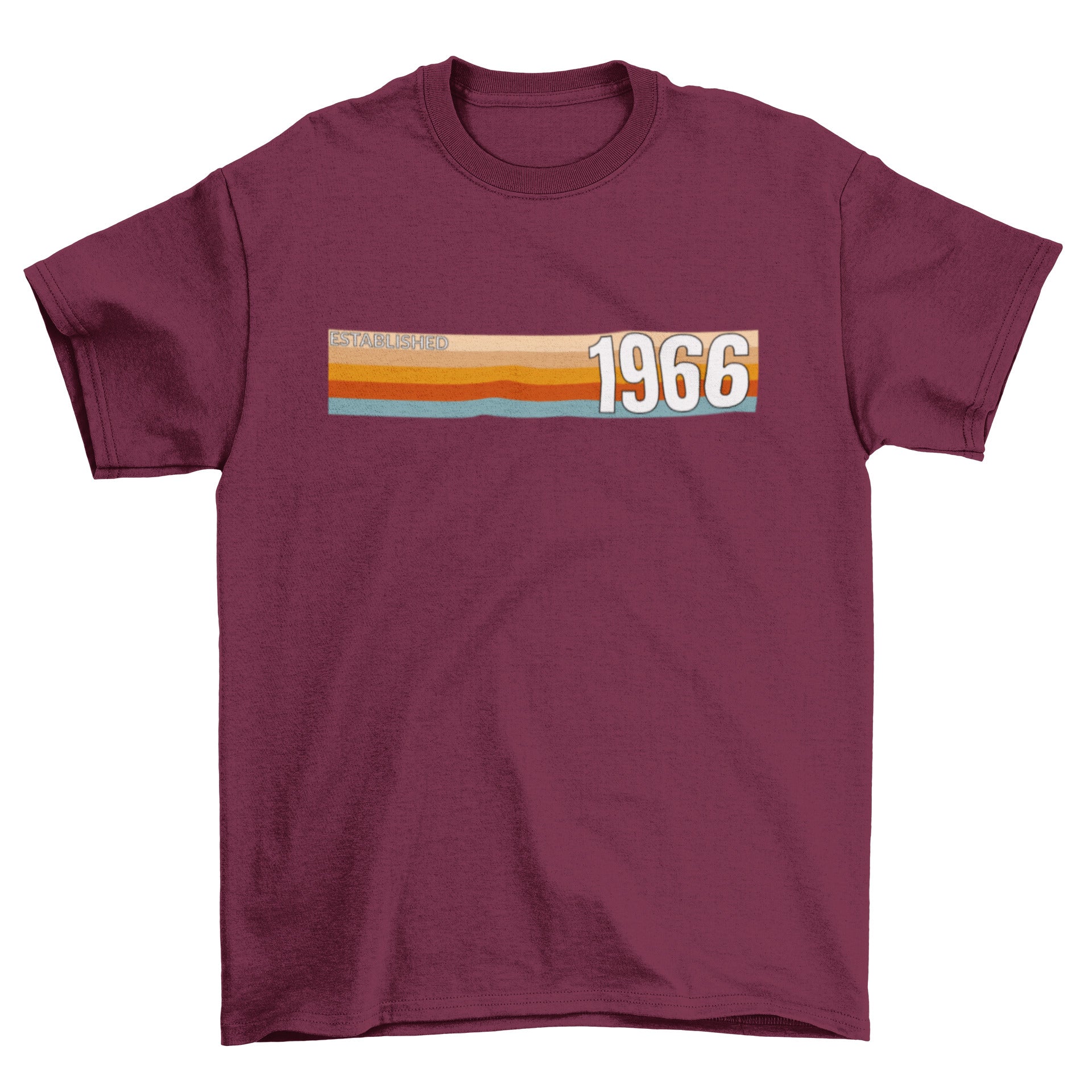 Established 1966 T-Shirt, 60th Birthday 2026 Retro Stripe Gift
