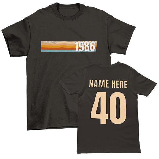 Personalised Established 1986 40th Birthday T-Shirt